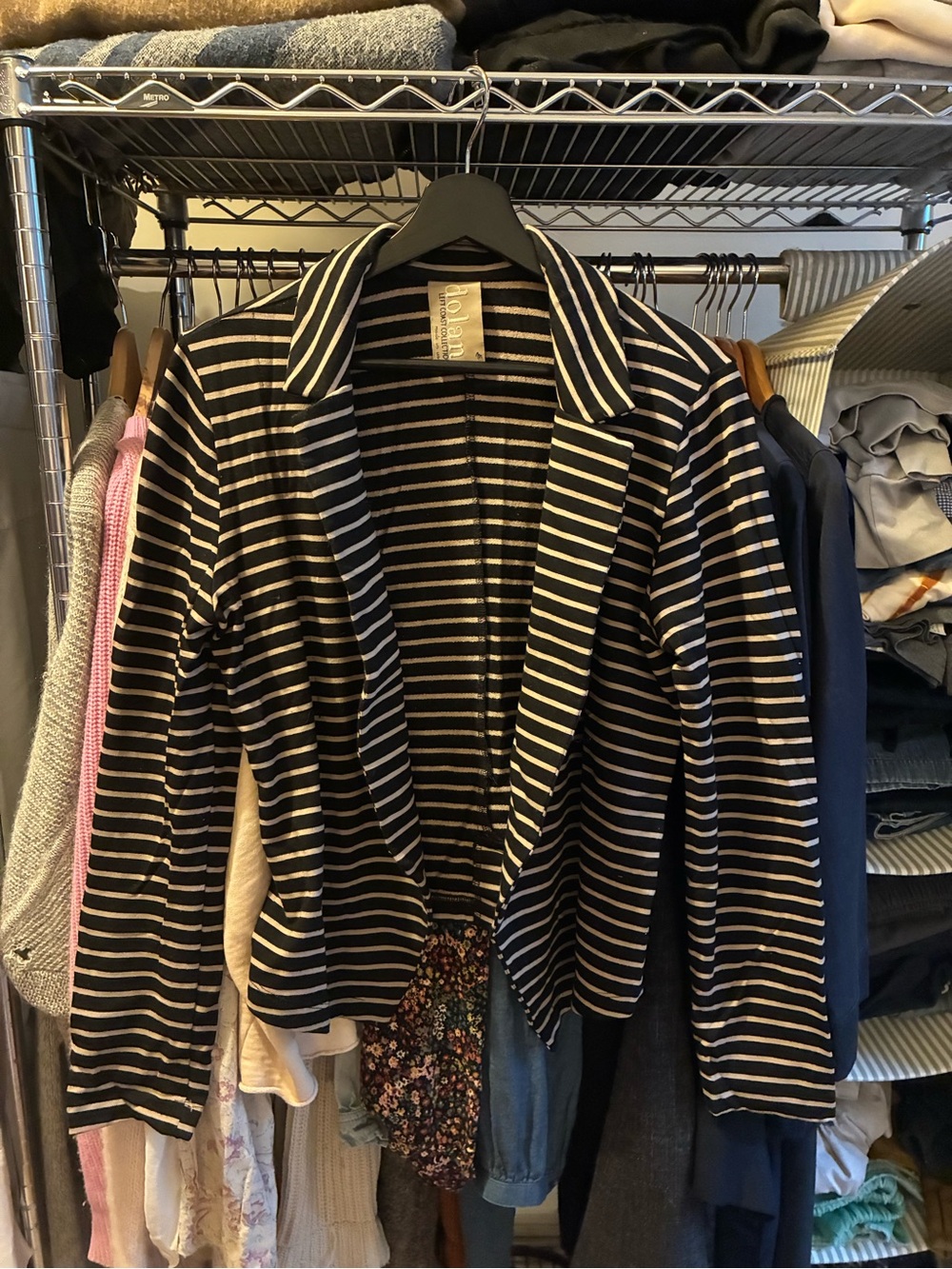 Coldwater Creek Striped Jacket in Black & Gold Like New